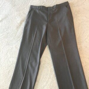 Perry Ellis Classic fit  36/30 brownish gray flat front dress trouser.